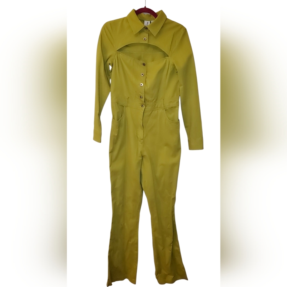 Stylish Chartreuse Yellow Jumpsuit, Collusion/ASOS, size 8